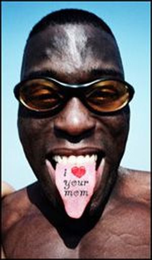 Ok this tongue tattoo for me is just fake and he is deff not one cool dude,