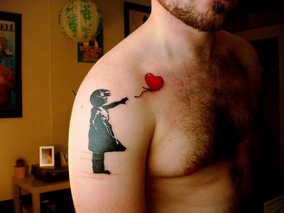 Banksy based art tattoos: